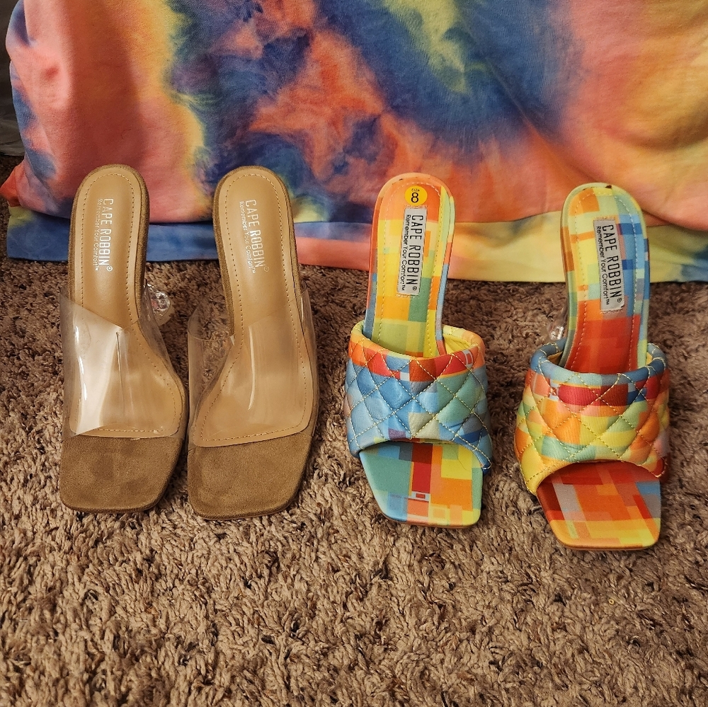Pearson Women's Beige and Multicolor Heels